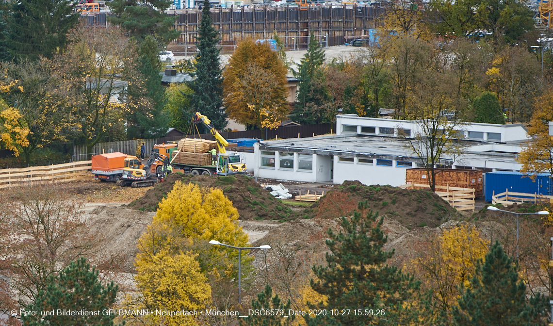 27.10.2020 - Burgfotos vom Bauplatz der Grundschule in Neuperlach in München