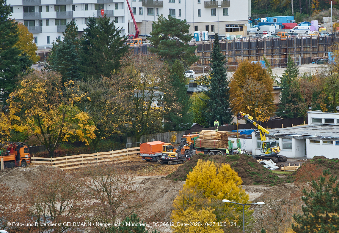 27.10.2020 - Burgfotos vom Bauplatz der Grundschule in Neuperlach in München