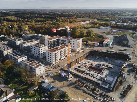 31.10.2020 - DEMOS-Baustelle und BayernHeim-Baustelle Alexiqauartier in Neuperlach