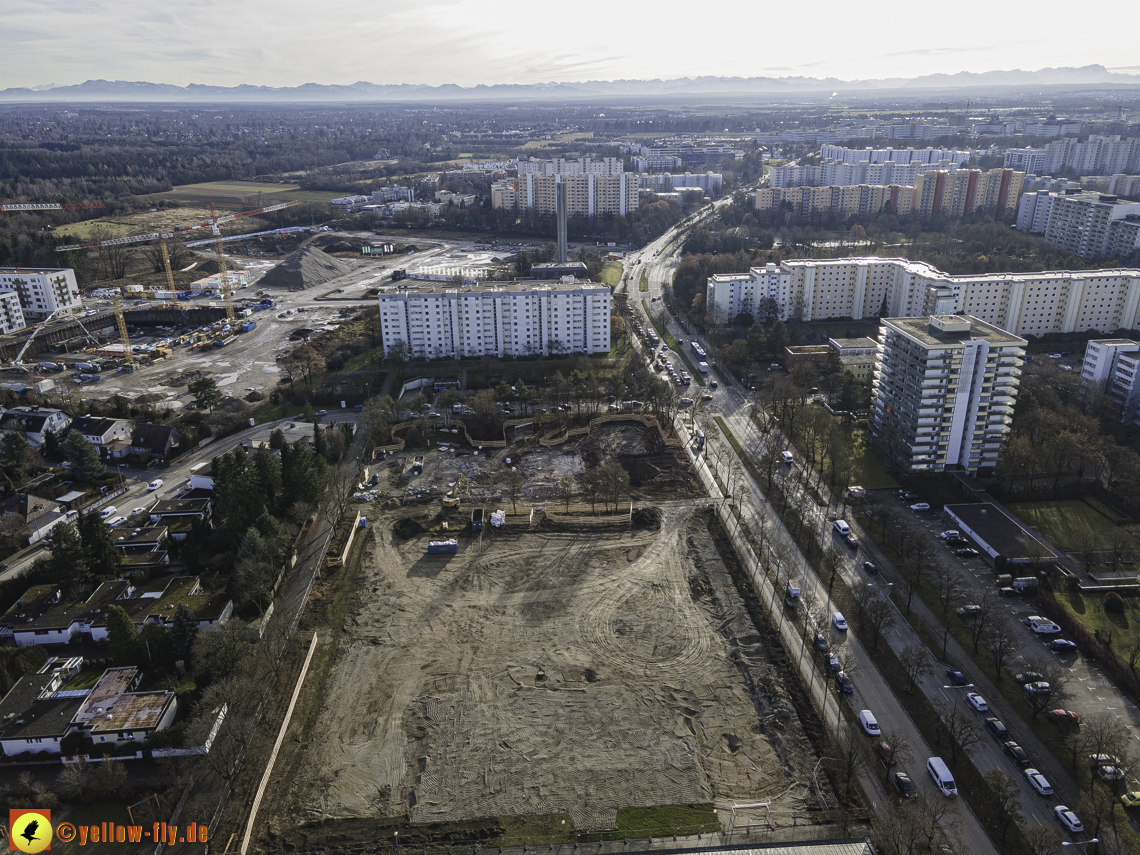 14.12.2020 - Baustelle zur Grundschule am Karl-Marx-Ring in Neuperlach