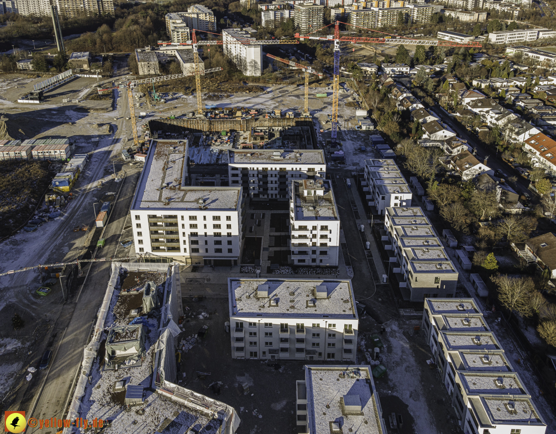 31.12.2020 - Baustelle Alexisquartier und PandionVerde in Neuperlach