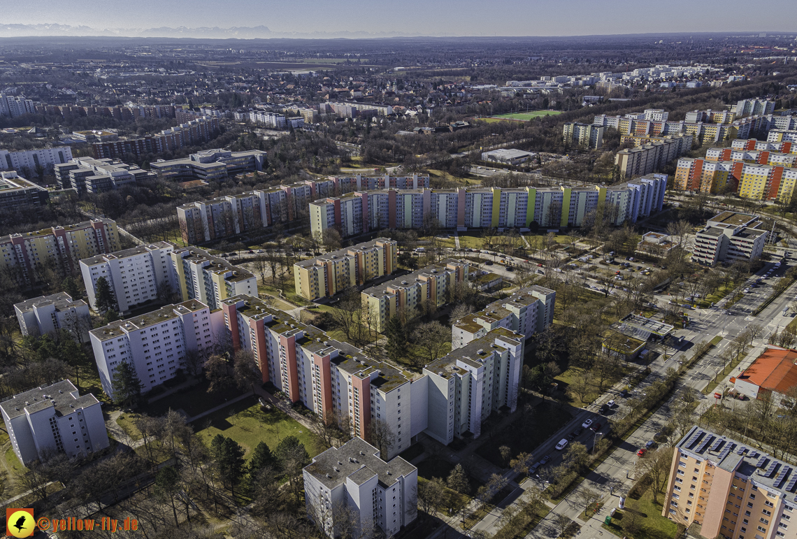 01.03.2021 - Neuperlach mit Quiddezentrum dem Ostpark und Festspielhaus