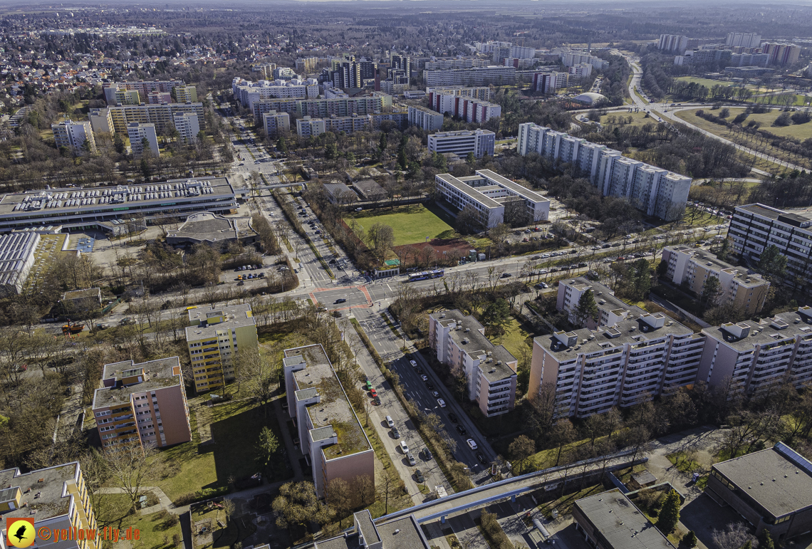 01.03.2021 - Neuperlach mit Quiddezentrum dem Ostpark und Festspielhaus