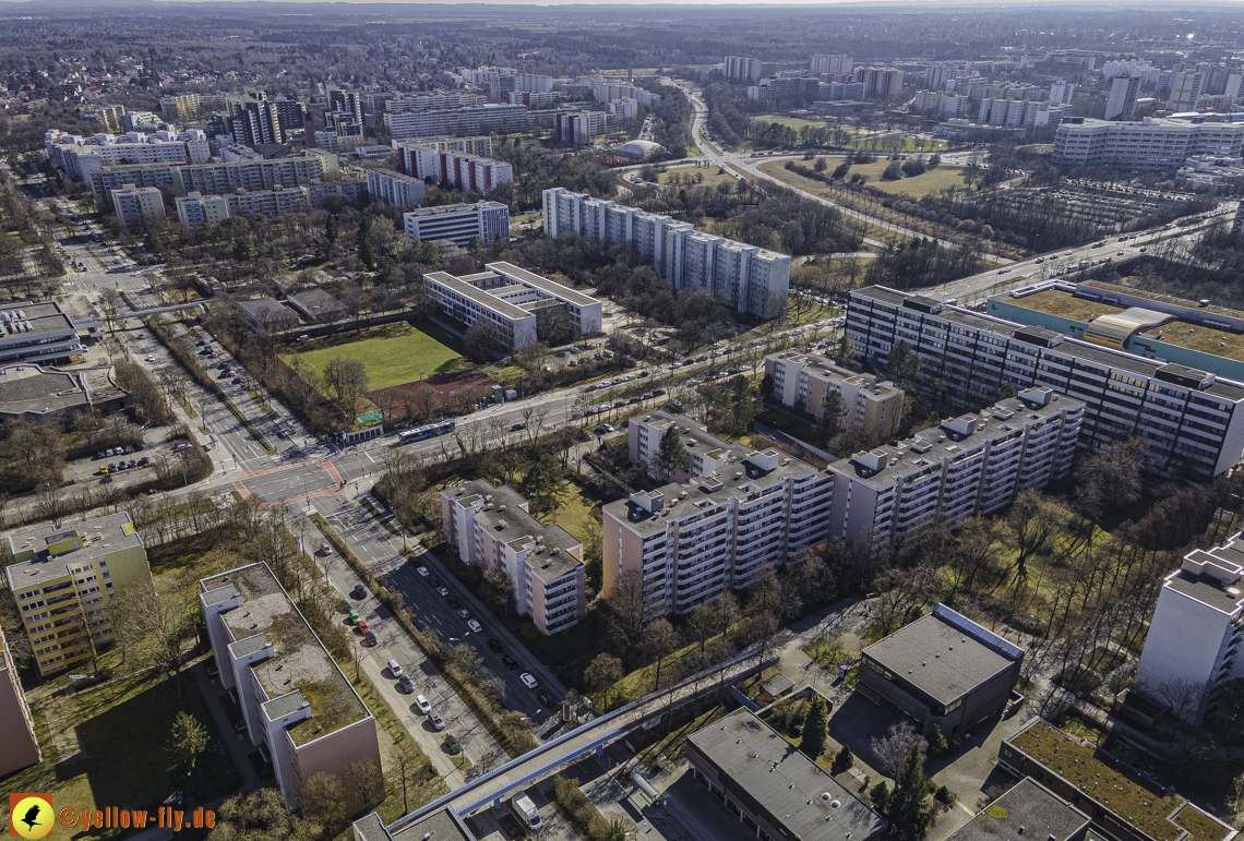 01.03.2021 - Neuperlach mit Quiddezentrum dem Ostpark und Festspielhaus