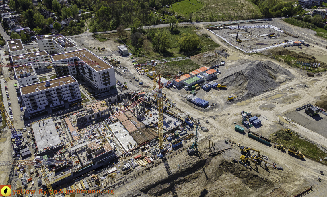 09.05.2021 - Baustelle Alexisquartier und Hugo-LAng-Bogen und Niederalmstrasse in Neuperlach