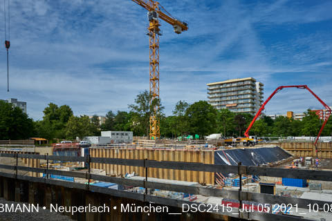 05.07.2021 - neuperlach.org.gelbmann.org zeigt aktuelle Baustellenfotos von der Grundschule am Karl-Marx-Ring in Neuperlach