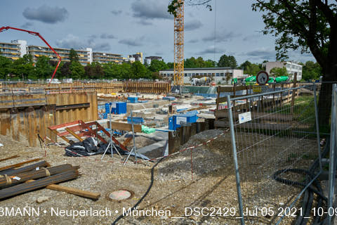 05.07.2021 - neuperlach.org.gelbmann.org zeigt aktuelle Baustellenfotos von der Grundschule am Karl-Marx-Ring in Neuperlach