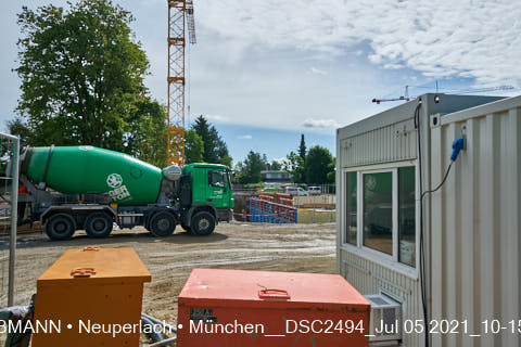 05.07.2021 - neuperlach.org.gelbmann.org zeigt aktuelle Baustellenfotos von der Grundschule am Karl-Marx-Ring in Neuperlach