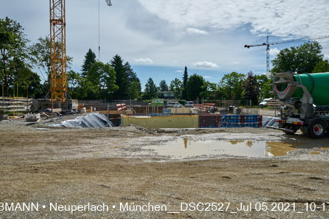 05.07.2021 - neuperlach.org.gelbmann.org zeigt aktuelle Baustellenfotos von der Grundschule am Karl-Marx-Ring in Neuperlach