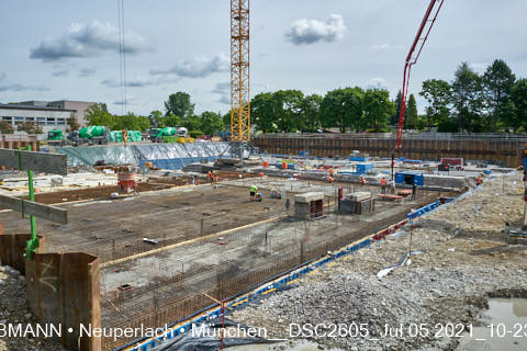 05.07.2021 - neuperlach.org.gelbmann.org zeigt aktuelle Baustellenfotos von der Grundschule am Karl-Marx-Ring in Neuperlach