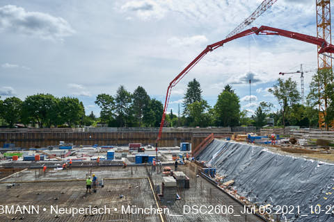 05.07.2021 - neuperlach.org.gelbmann.org zeigt aktuelle Baustellenfotos von der Grundschule am Karl-Marx-Ring in Neuperlach