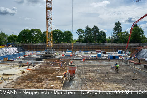 05.07.2021 - neuperlach.org.gelbmann.org zeigt aktuelle Baustellenfotos von der Grundschule am Karl-Marx-Ring in Neuperlach