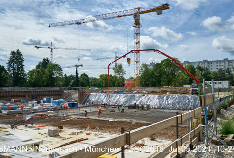 05.07.2021 - neuperlach.org.gelbmann.org zeigt aktuelle Baustellenfotos von der Grundschule am Karl-Marx-Ring in Neuperlach