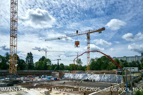 05.07.2021 - neuperlach.org.gelbmann.org zeigt aktuelle Baustellenfotos von der Grundschule am Karl-Marx-Ring in Neuperlach