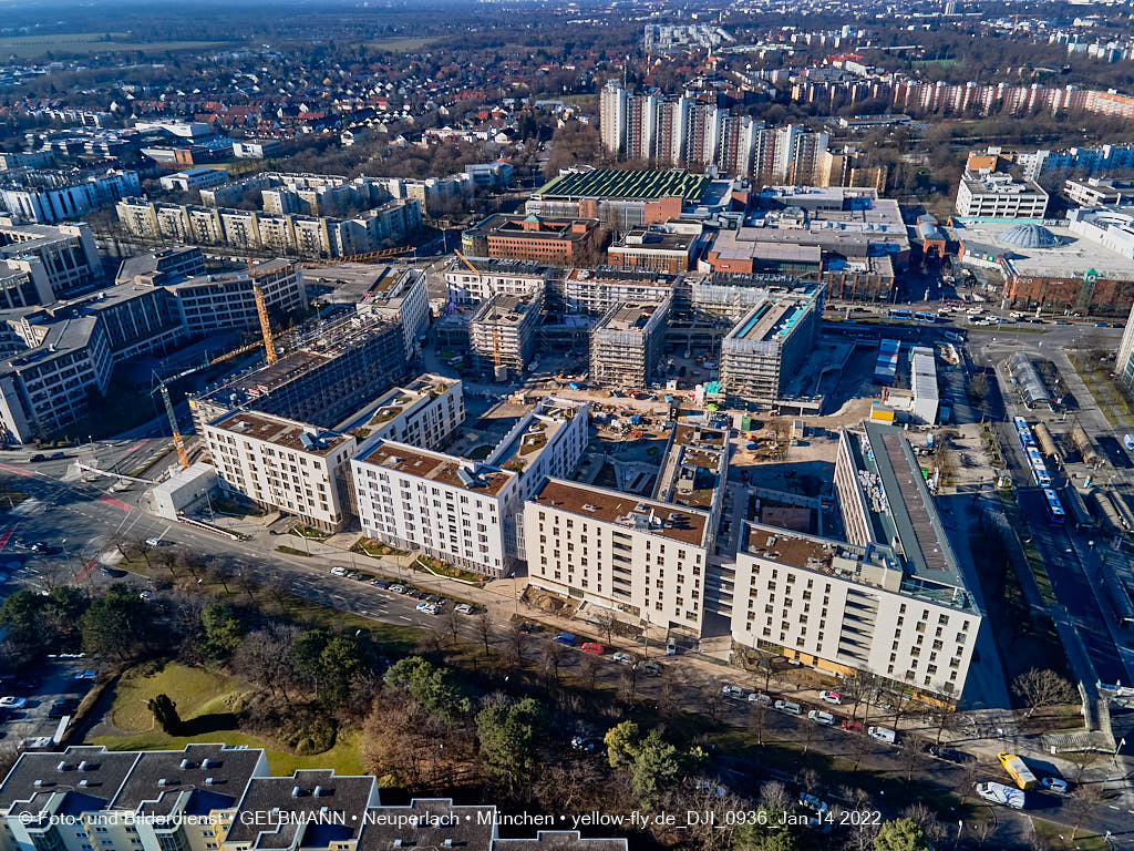 14.01.2022 - Baustelle Perlach Plaza in Neuperlach