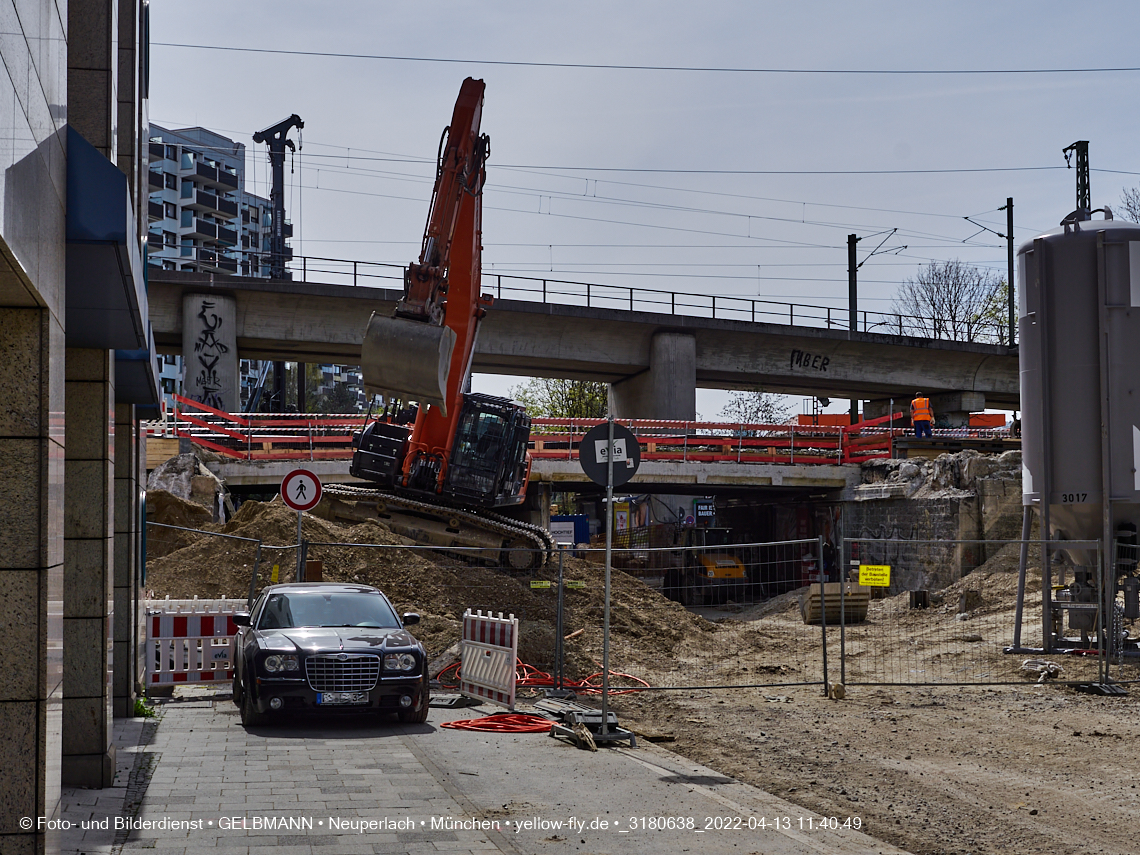 13.04.2022 - Neubau der Eisenbahnbrücke in der Balanstraße
