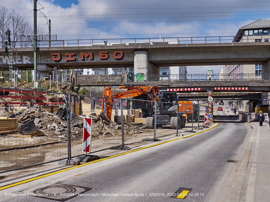 25.04.2022 - Neubau der Eisenbahnbrücke in der Balanstraße