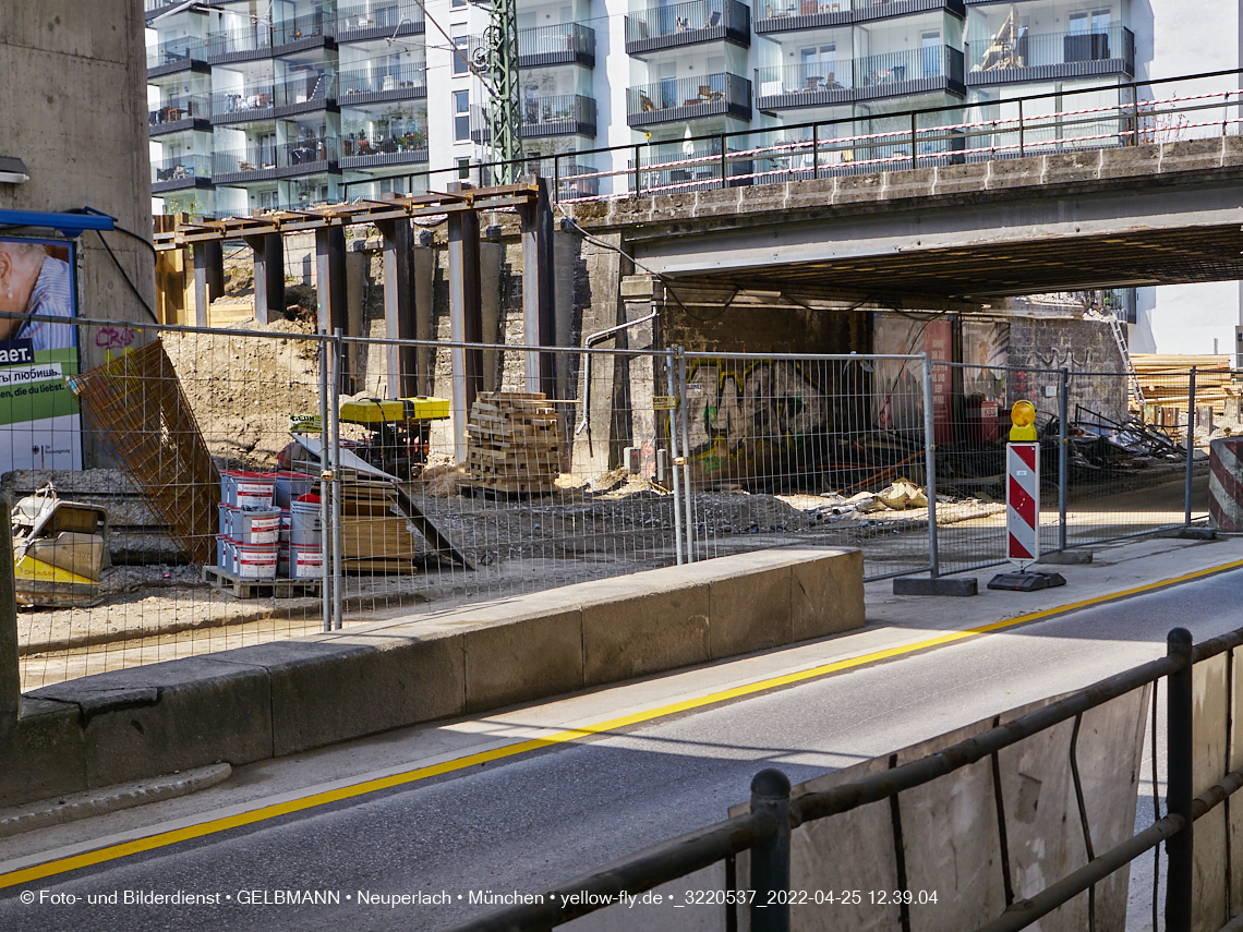 25.04.2022 - Neubau der Eisenbahnbrücke in der Balanstraße