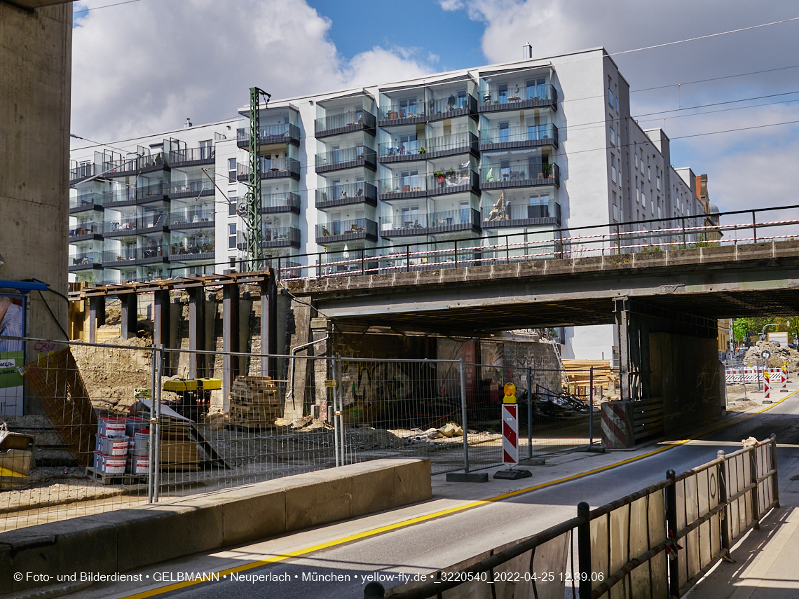 25.04.2022 - Neubau der Eisenbahnbrücke in der Balanstraße
