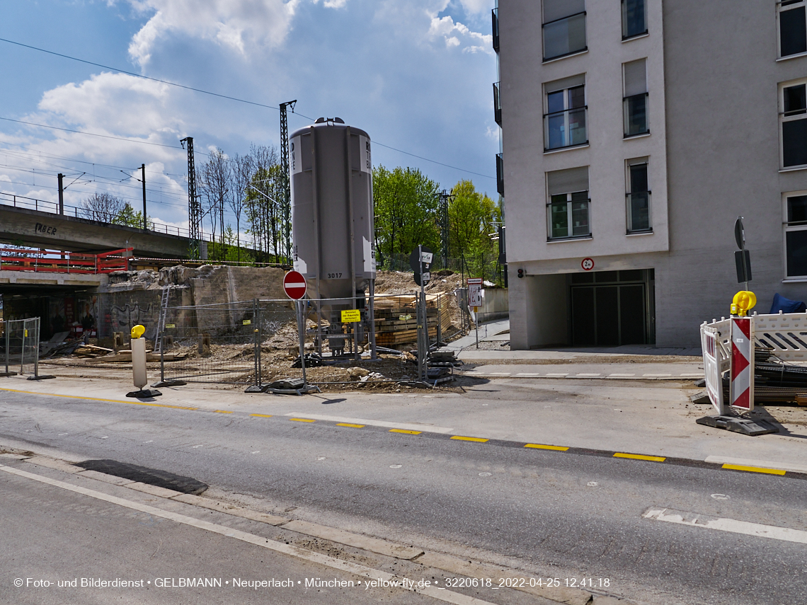 25.04.2022 - Neubau der Eisenbahnbrücke in der Balanstraße