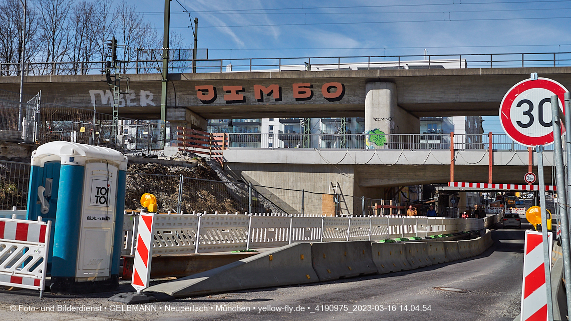 16.03.2023 - Neubau der Eisenbahnbrücke in der Balanstraße