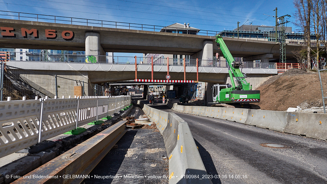 16.03.2023 - Neubau der Eisenbahnbrücke in der Balanstraße