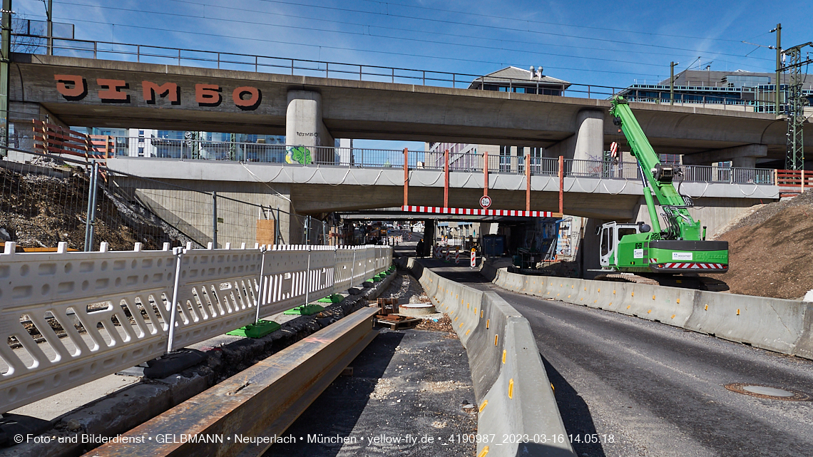 16.03.2023 - Neubau der Eisenbahnbrücke in der Balanstraße