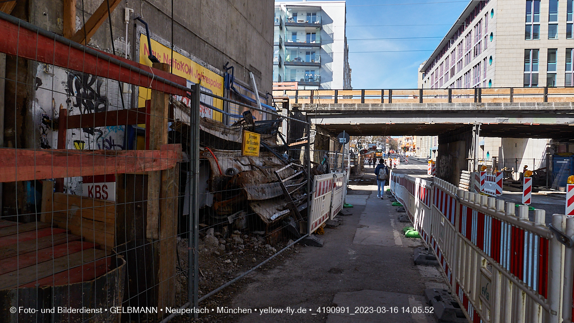 16.03.2023 - Neubau der Eisenbahnbrücke in der Balanstraße