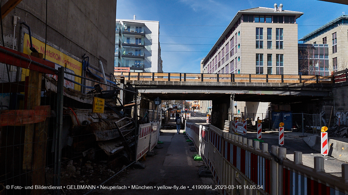 16.03.2023 - Neubau der Eisenbahnbrücke in der Balanstraße