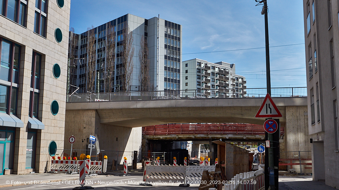 16.03.2023 - Neubau der Eisenbahnbrücke in der Balanstraße