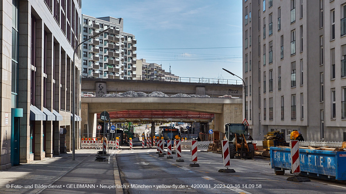 16.03.2023 - Neubau der Eisenbahnbrücke in der Balanstraße