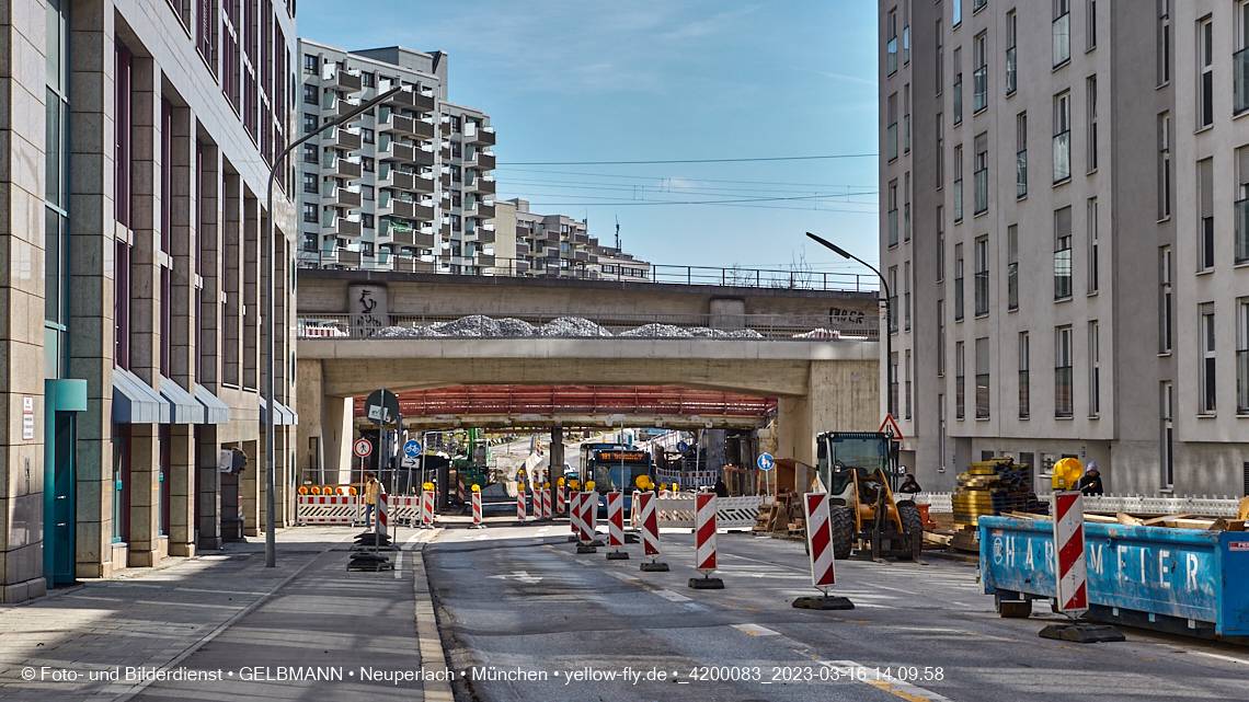 16.03.2023 - Neubau der Eisenbahnbrücke in der Balanstraße