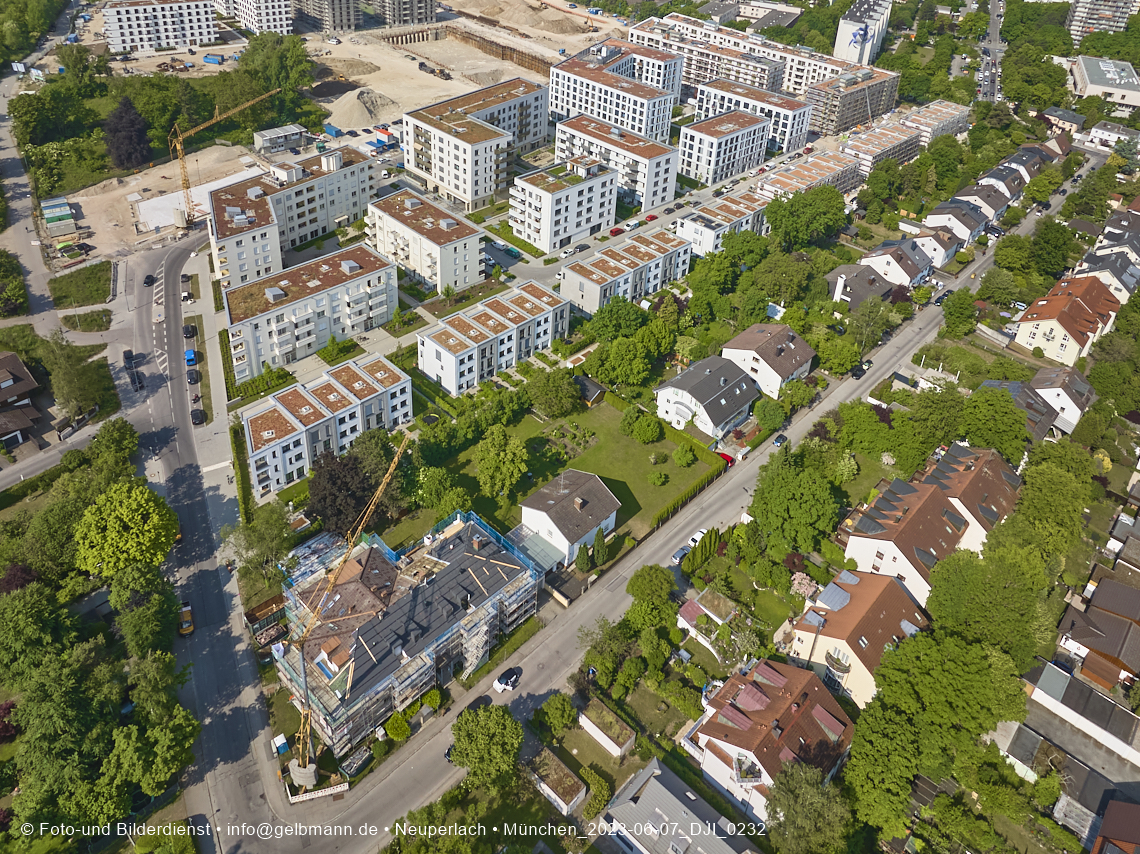 07.06.2023 - Aktuelle Luftbilder aus dem Alexisquartier und Pandion Verde in Neuperlach in München