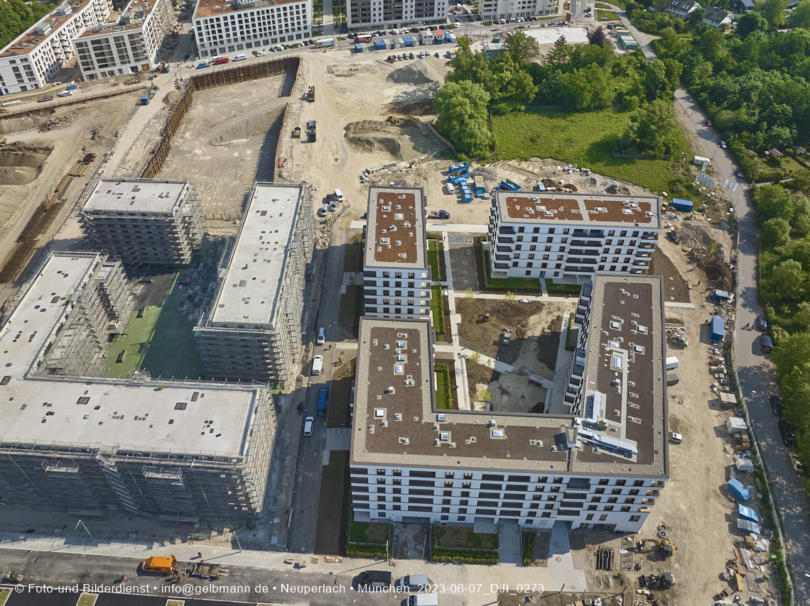07.06.2023 - Aktuelle Luftbilder aus dem Alexisquartier und Pandion Verde in Neuperlach in München