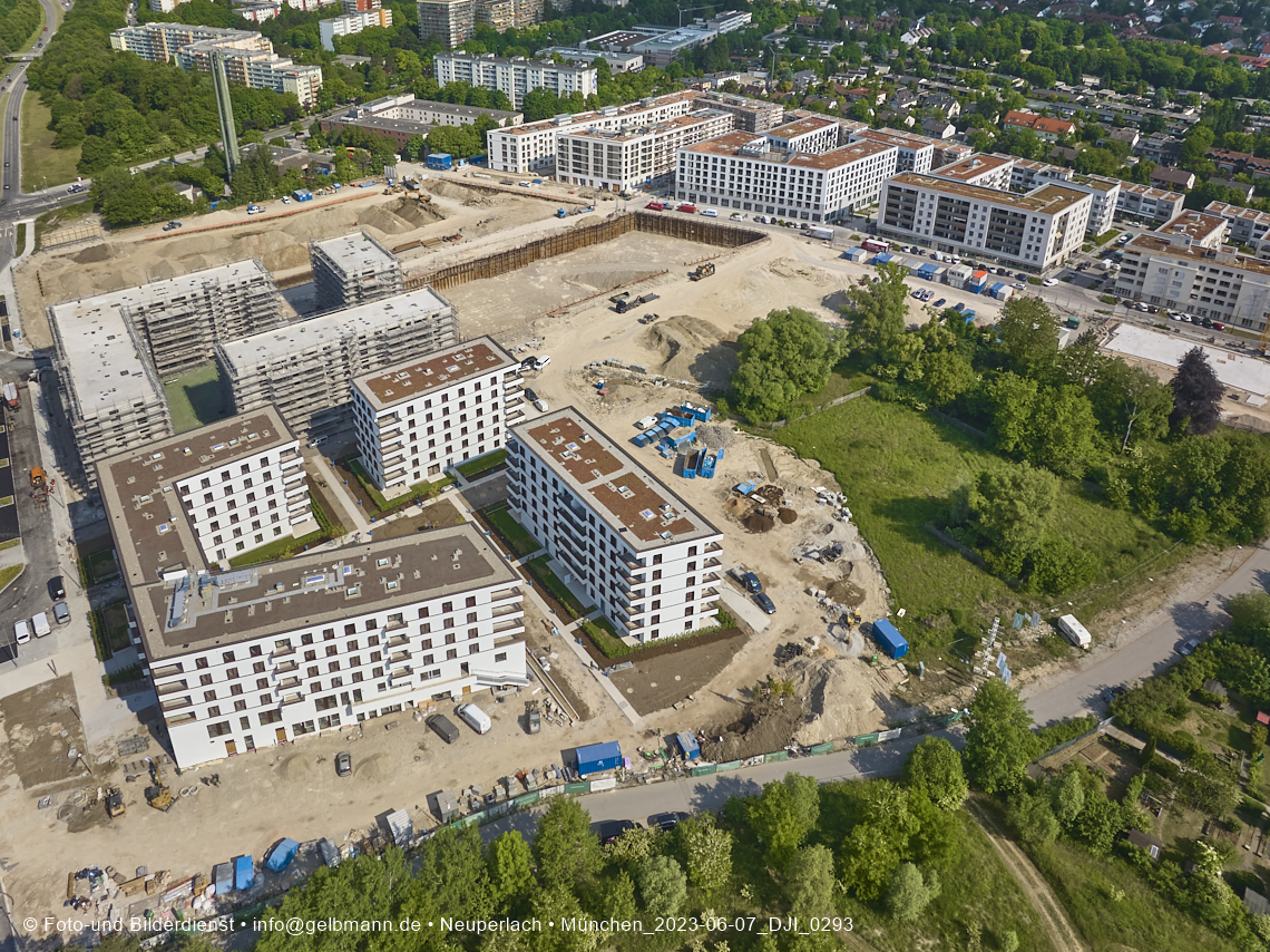 07.06.2023 - Aktuelle Luftbilder aus dem Alexisquartier und Pandion Verde in Neuperlach in München