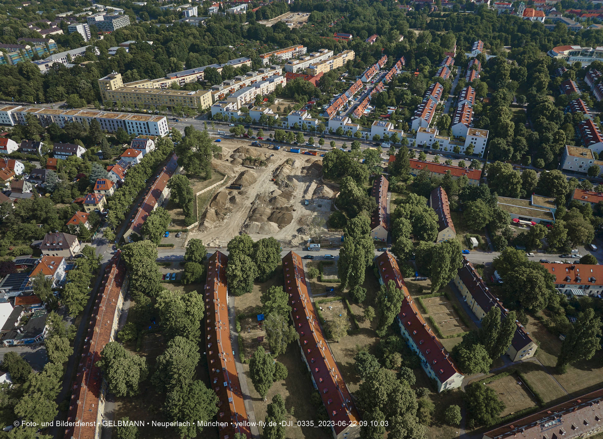 22.06.2023 - Baustelle Maikäfersiedlung zwischen Berg am Laim und Neuperlach