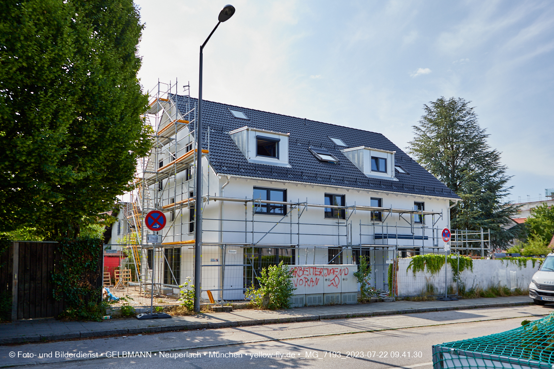 22.07.2023 - die Baustelle Nideralmstraße 16 in Neuperlach