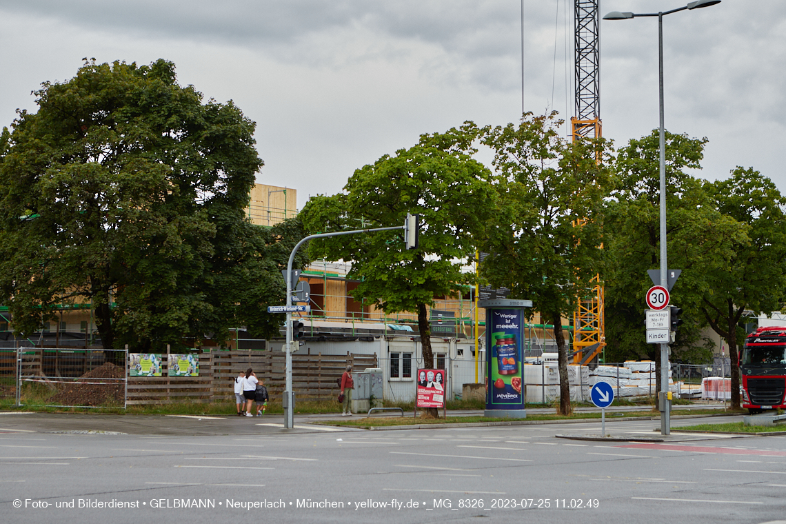 25.07.2023 - neue Wände für das Haus für Kinder in Neuperlach
