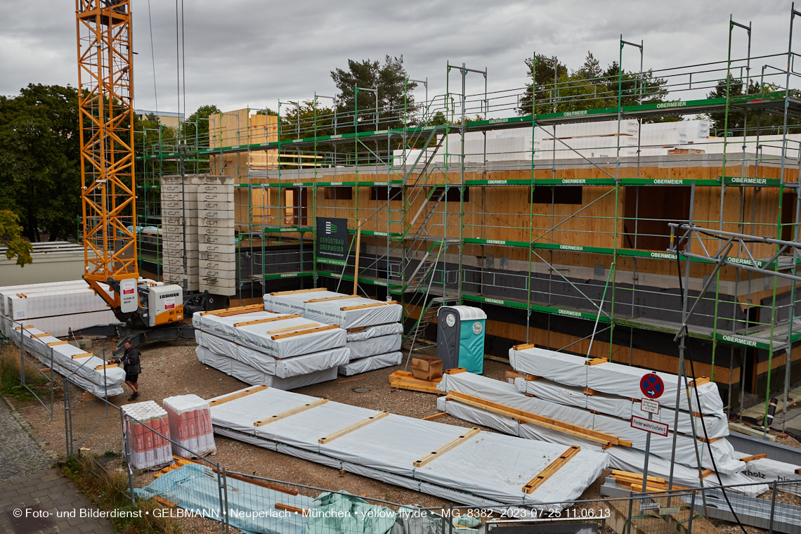 25.07.2023 - neue Wände für das Haus für Kinder in Neuperlach