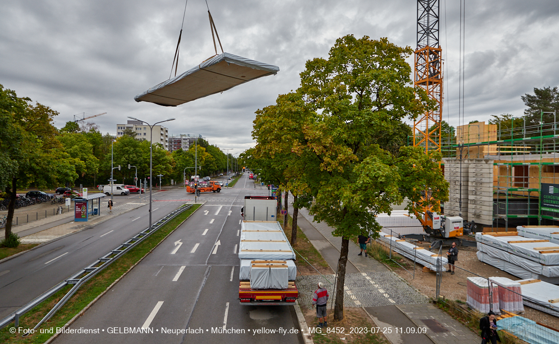 25.07.2023 - neue Wände für das Haus für Kinder in Neuperlach