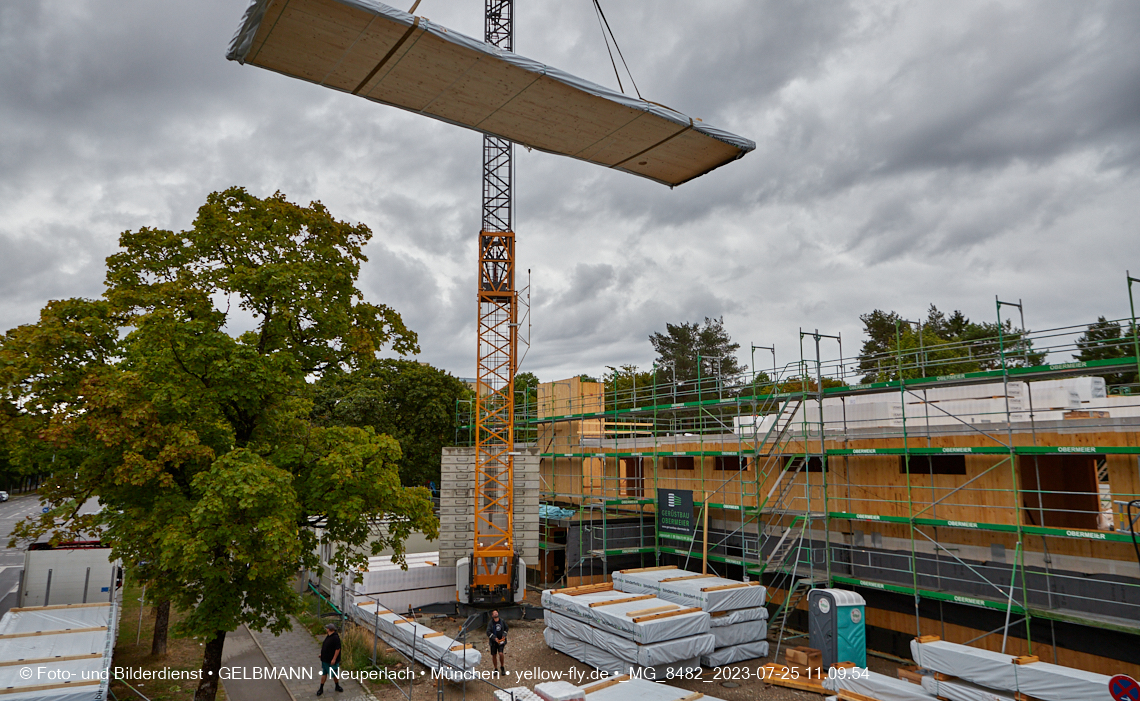 25.07.2023 - neue Wände für das Haus für Kinder in Neuperlach