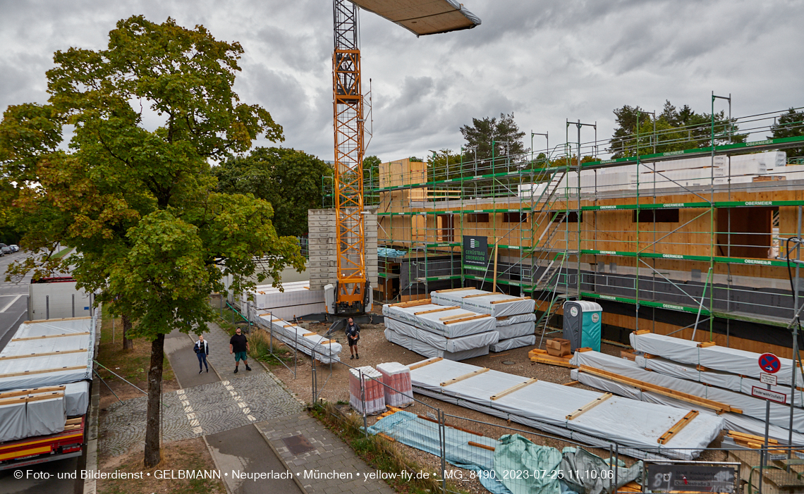 25.07.2023 - neue Wände für das Haus für Kinder in Neuperlach