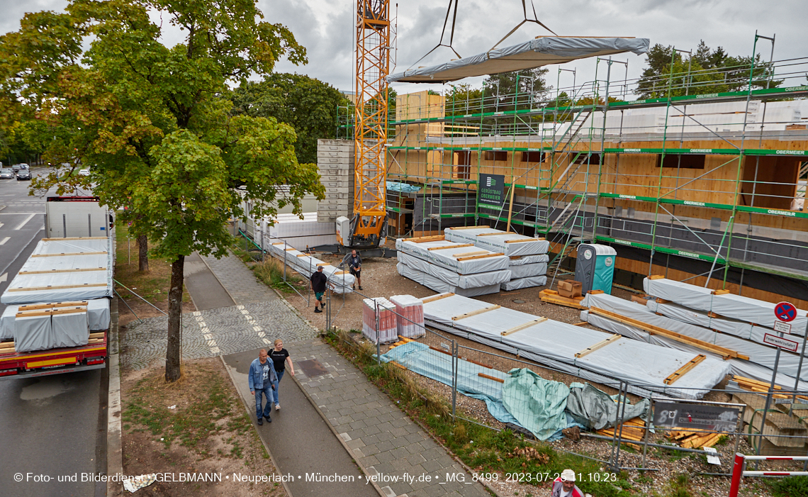 25.07.2023 - neue Wände für das Haus für Kinder in Neuperlach