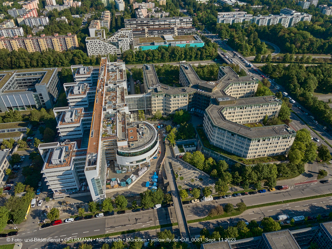 11.09.2023 - Der Wohnring und das ehemalige Allianzgebäude in Neuperlach 11.09.2023 - Der Wohnring und das ehemalige Allianzgebäude in Neuperlach
