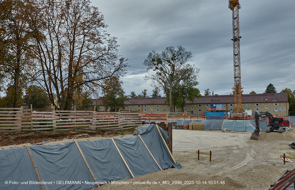 14.10.2023 - Baustelle Maikäfersiedlung in Berg am Laim und Neuperlach
