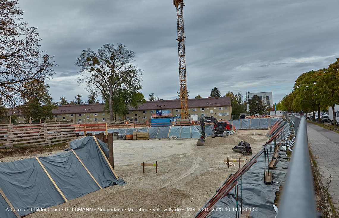14.10.2023 - Baustelle Maikäfersiedlung in Berg am Laim und Neuperlach