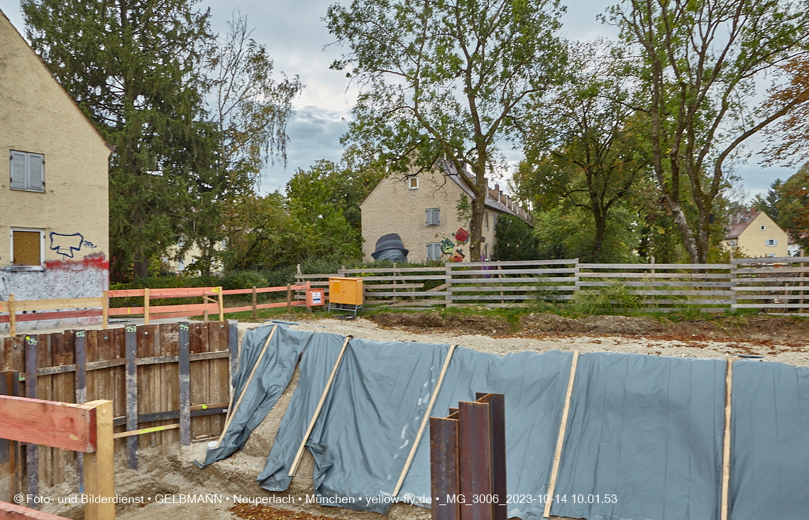14.10.2023 - Baustelle Maikäfersiedlung in Berg am Laim und Neuperlach