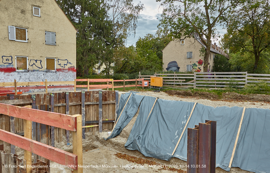 14.10.2023 - Baustelle Maikäfersiedlung in Berg am Laim und Neuperlach