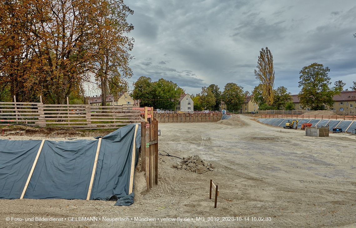 14.10.2023 - Baustelle Maikäfersiedlung in Berg am Laim und Neuperlach