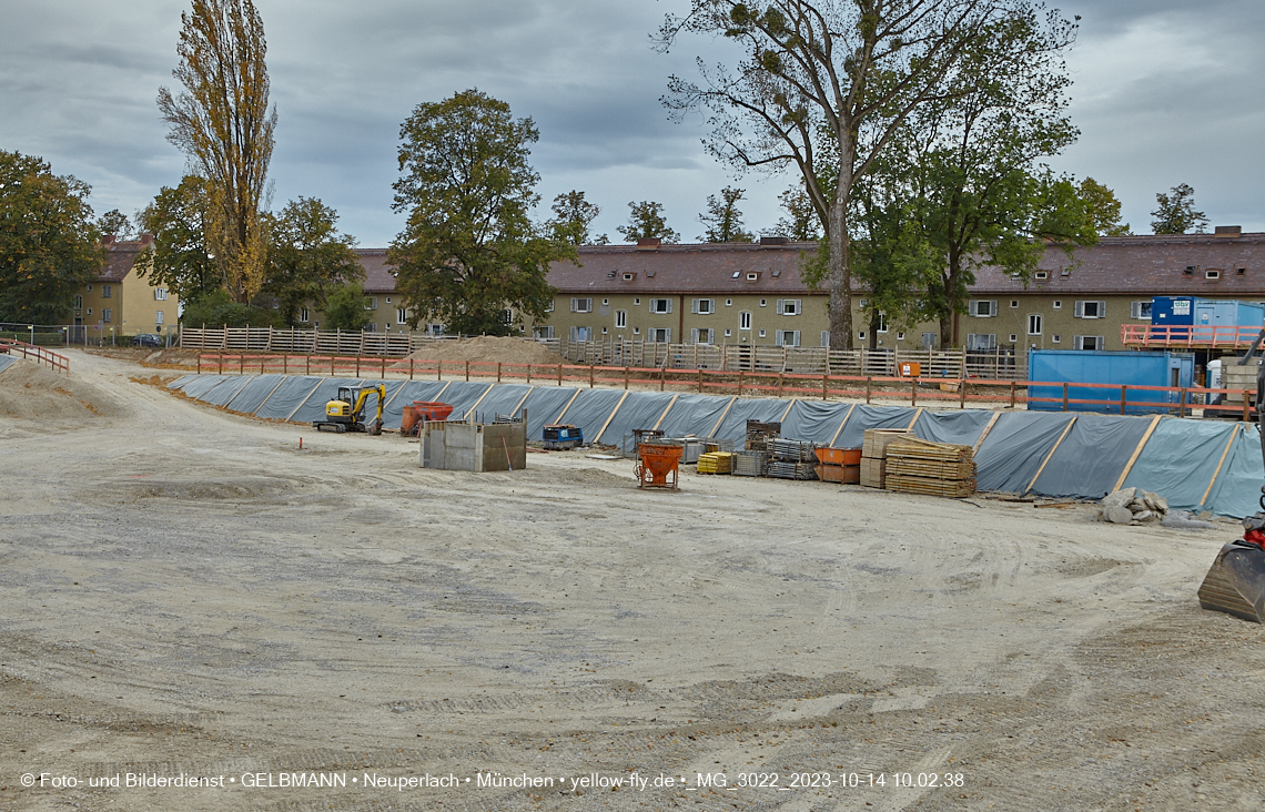 14.10.2023 - Baustelle Maikäfersiedlung in Berg am Laim und Neuperlach